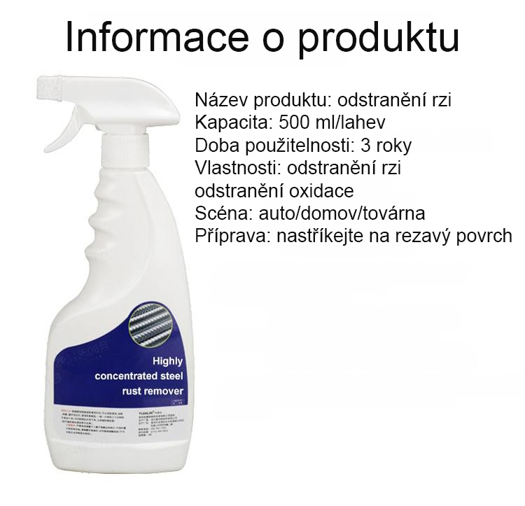 Snadné použití ocelového odstraňovače rezi