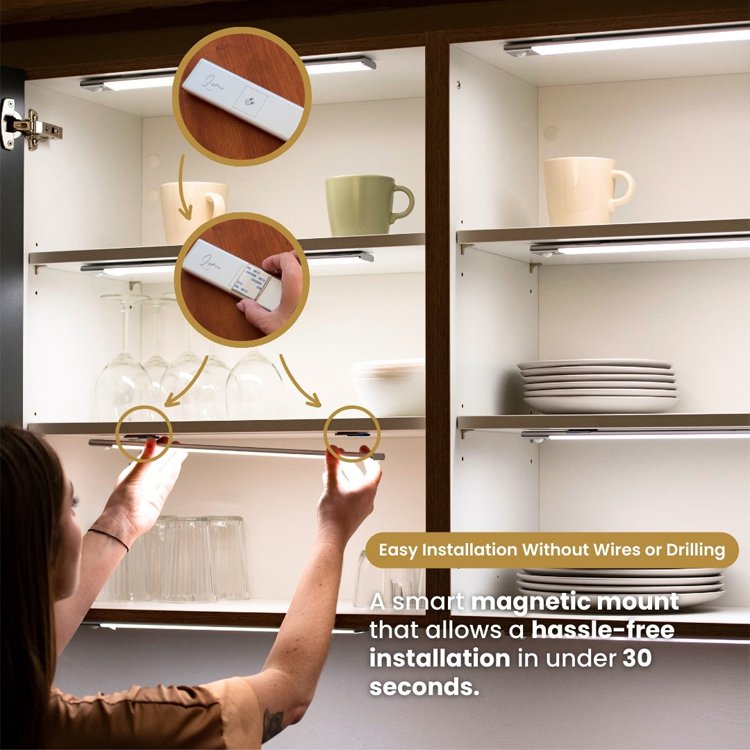 Magnetic strip indoor lighting