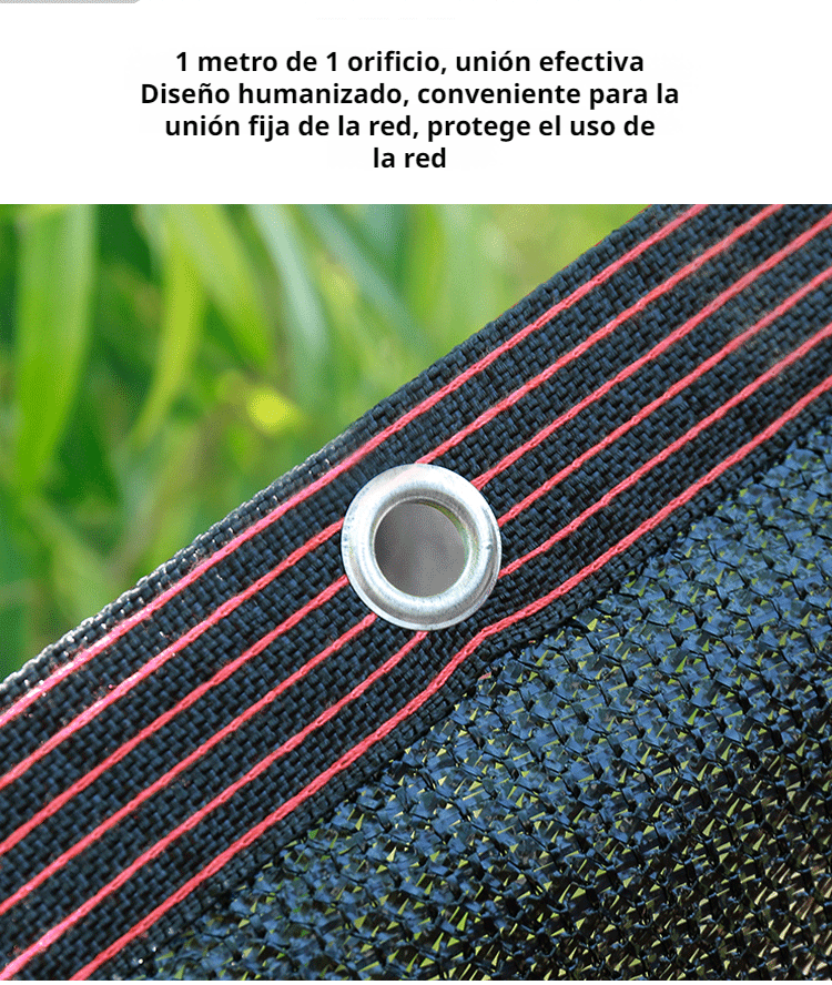 Red de protección solar para huertos y terrazas