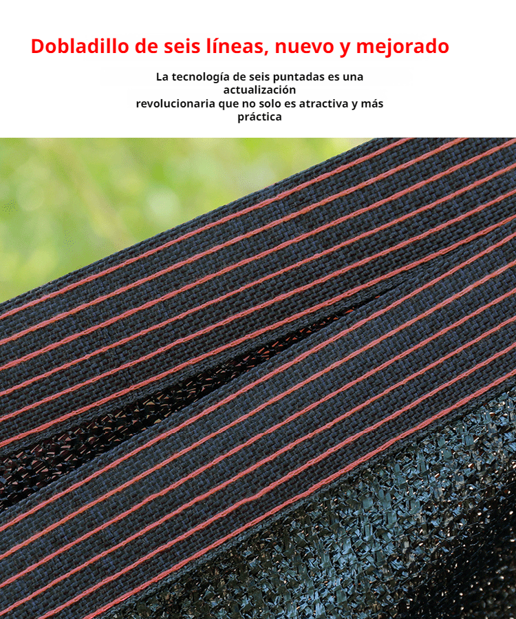 Malla perforada para sombra en jardín y plantas