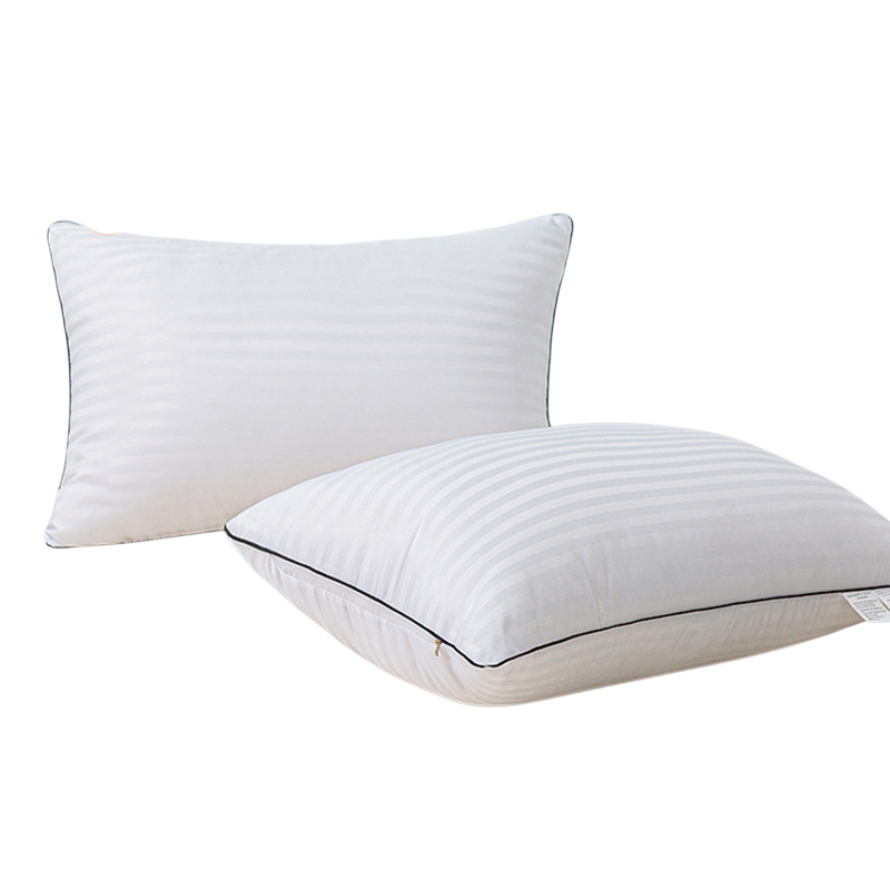 호텔 싱글 베개 코골이 방지 수면 보조 스트라이프 목 베개