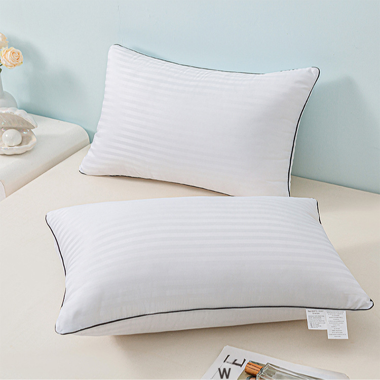 호텔 싱글 베개 코골이 방지 수면 보조 스트라이프 목 베개