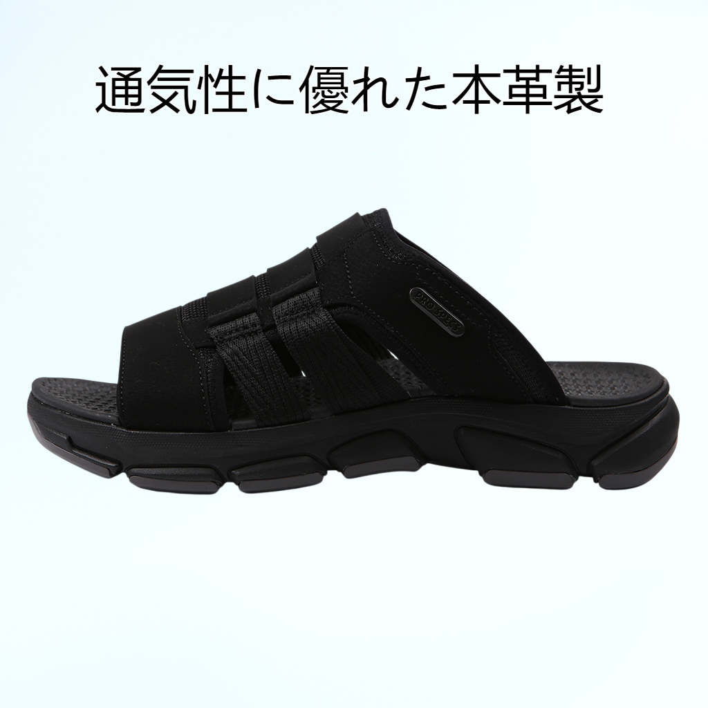 メンズ夏新作メンズ本革カジュアルソフト底滑り止めビーチシューズアウトドアウェアサンダル