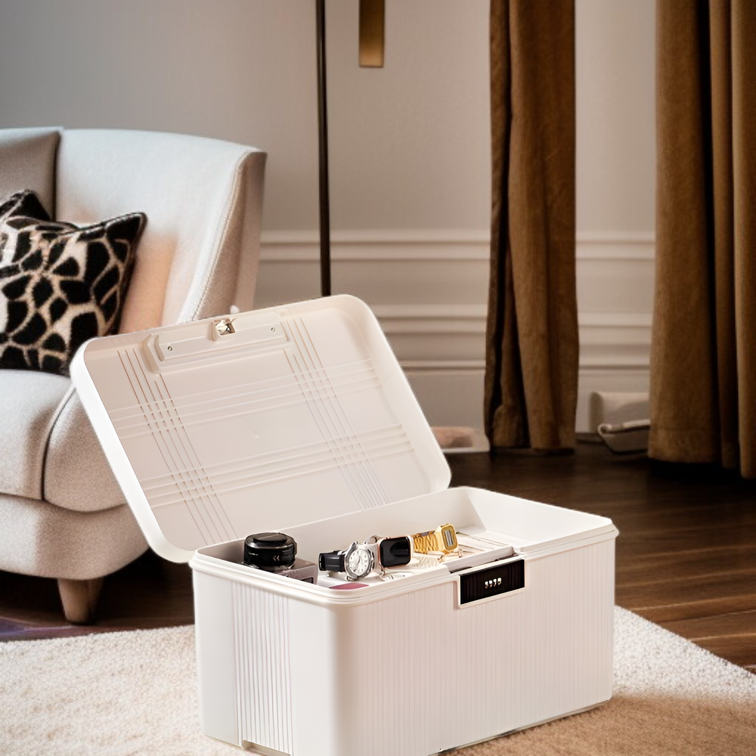 金庫 家庭用 小型 ダイヤル式 コンビネーションロック 収納ボックス 大容量2段式 9L 16L 38L ミニ金庫 プラスチック製 貯金箱 キャッシュ・重要書類・銀行カード 貴重品入れ