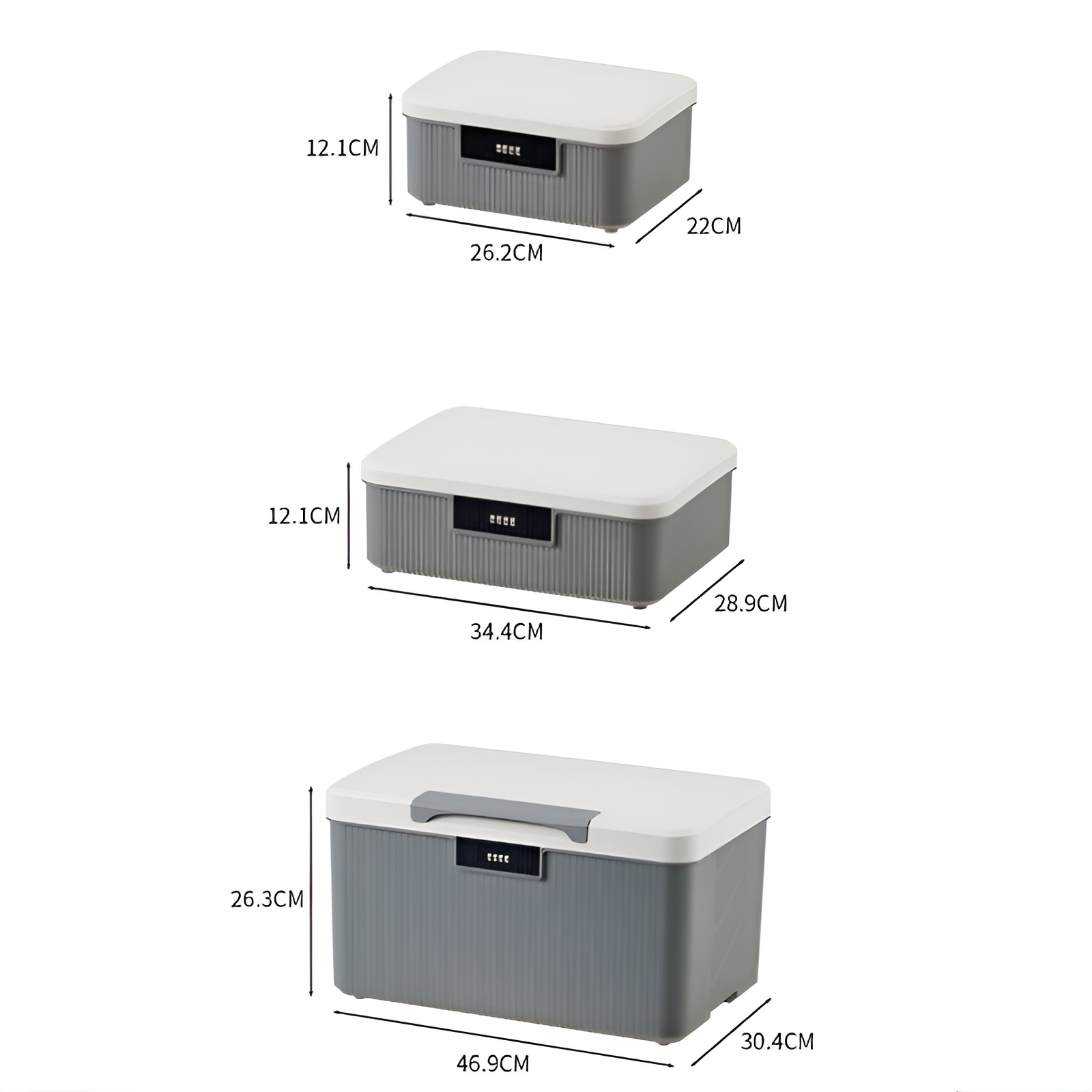 金庫 家庭用 小型 ダイヤル式 コンビネーションロック 収納ボックス 大容量2段式 9L 16L 38L ミニ金庫 プラスチック製 貯金箱 キャッシュ・重要書類・銀行カード 貴重品入れ