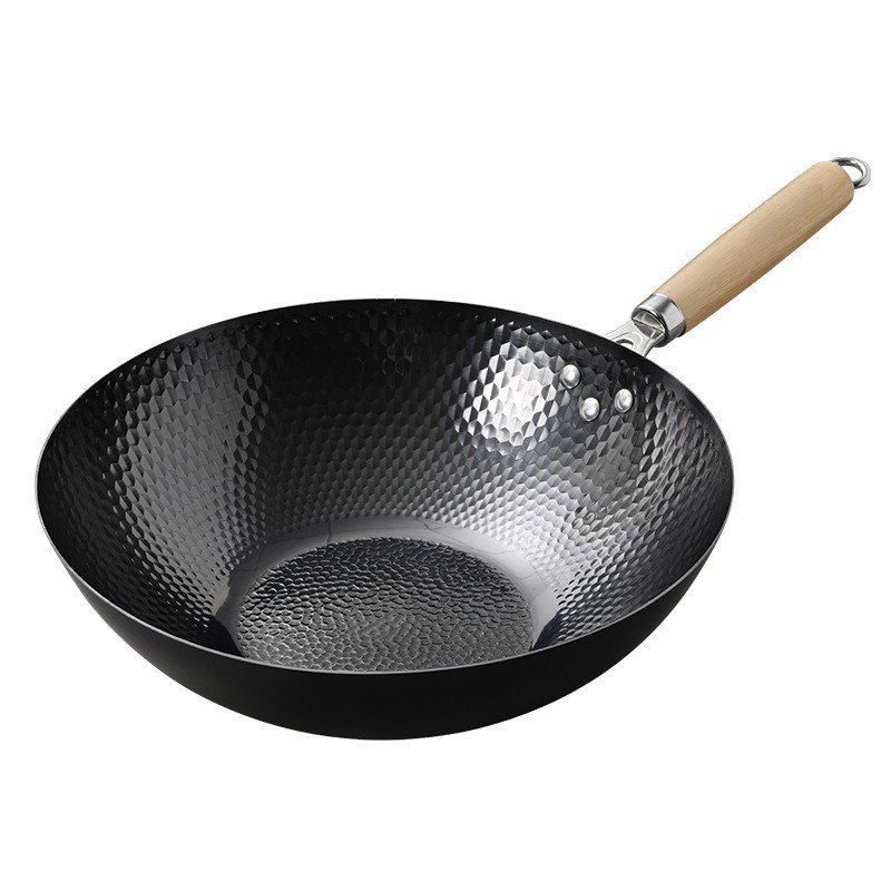 Humanized Handle Uncoated Nonstick Pan for Healthy Cooking
