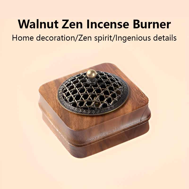Household aromatherapy ornaments walnut incense stick plate