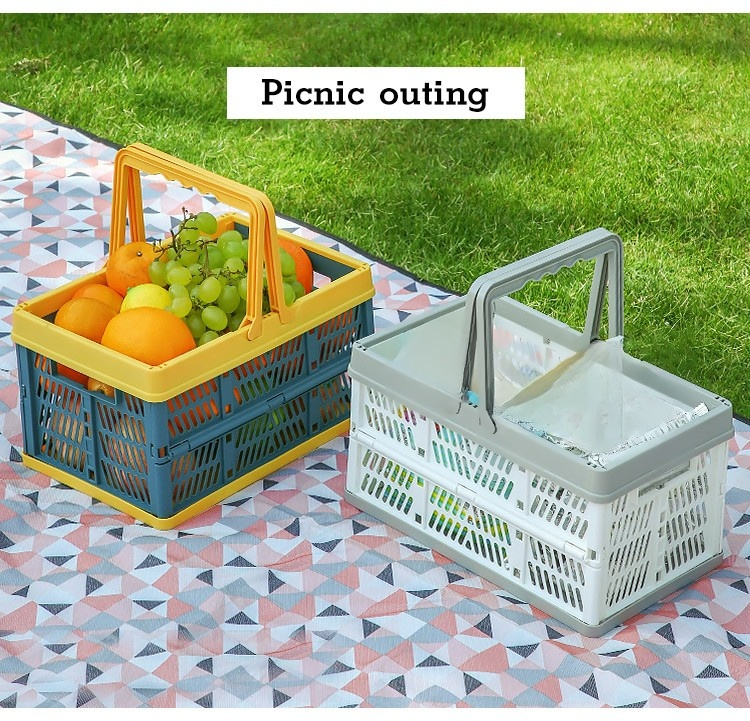 Easy-to-carry storage basket with handles