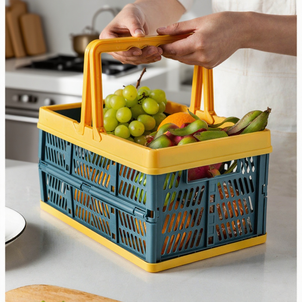 Hordozható Összecsukható Tároló Bevásárlókosár