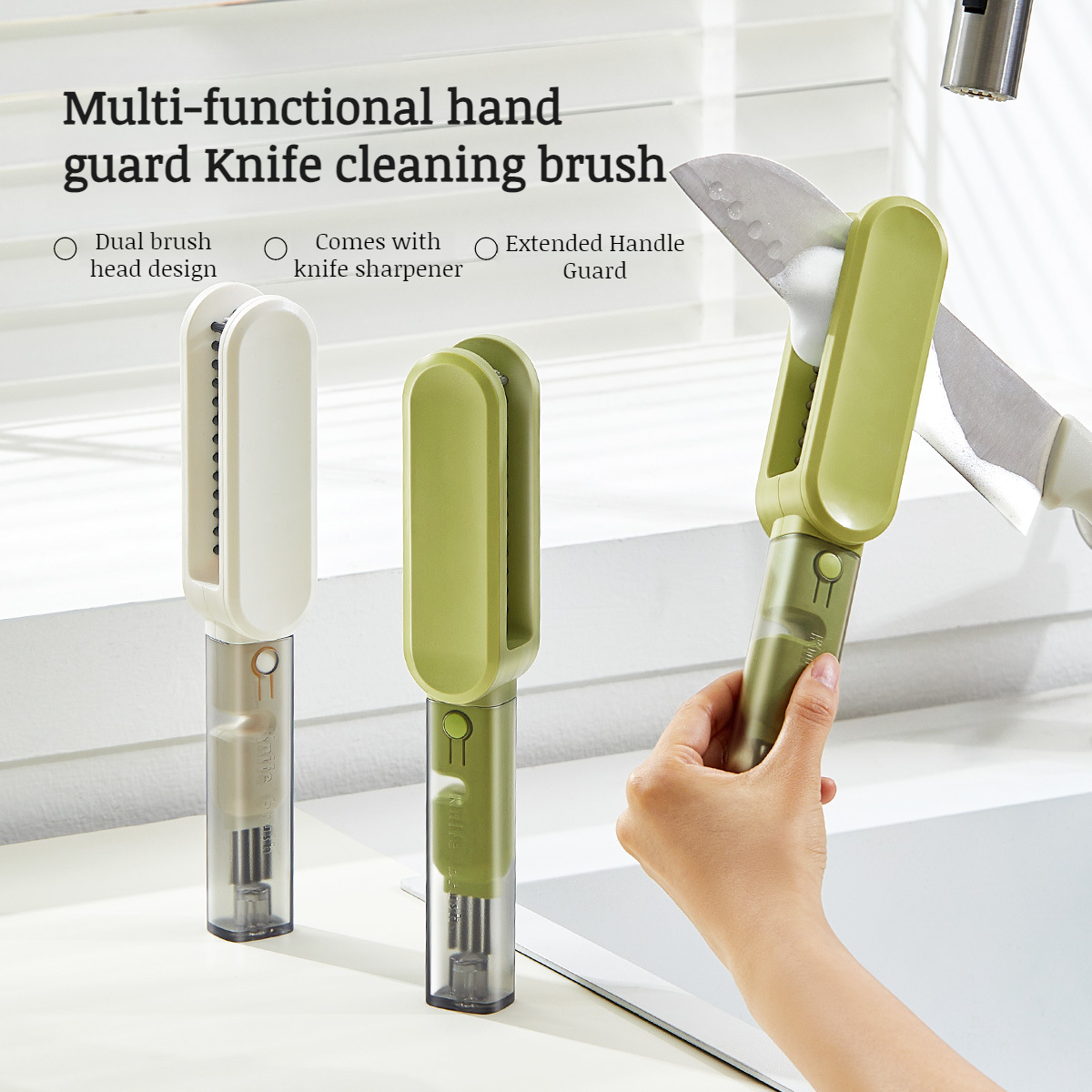 Versatile kitchen scrubber for tough stains