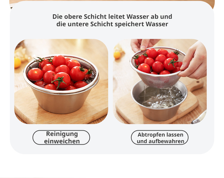 Kompakter Obstkorb aus 304 Edelstahl