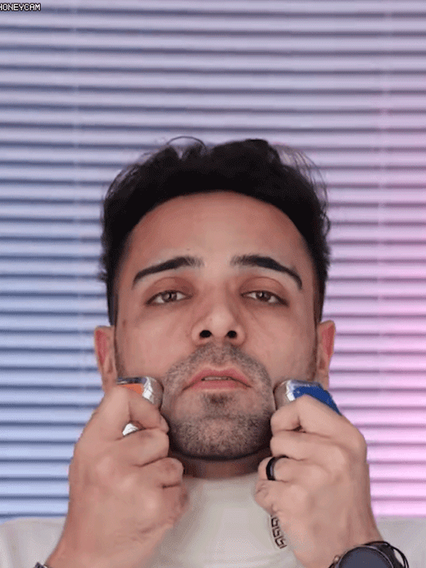 Obrotowa elektryczna golarka podwójna.