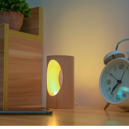 實木小夜燈