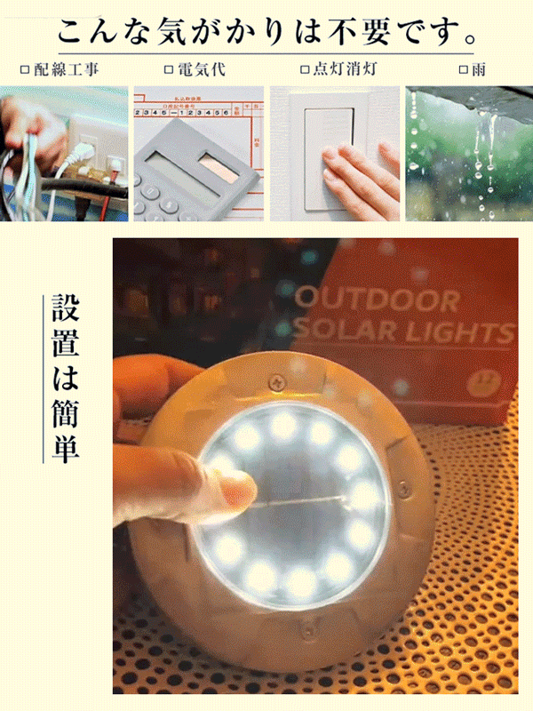 【2024年度受賞】埋め込み式LEDソーラーライト