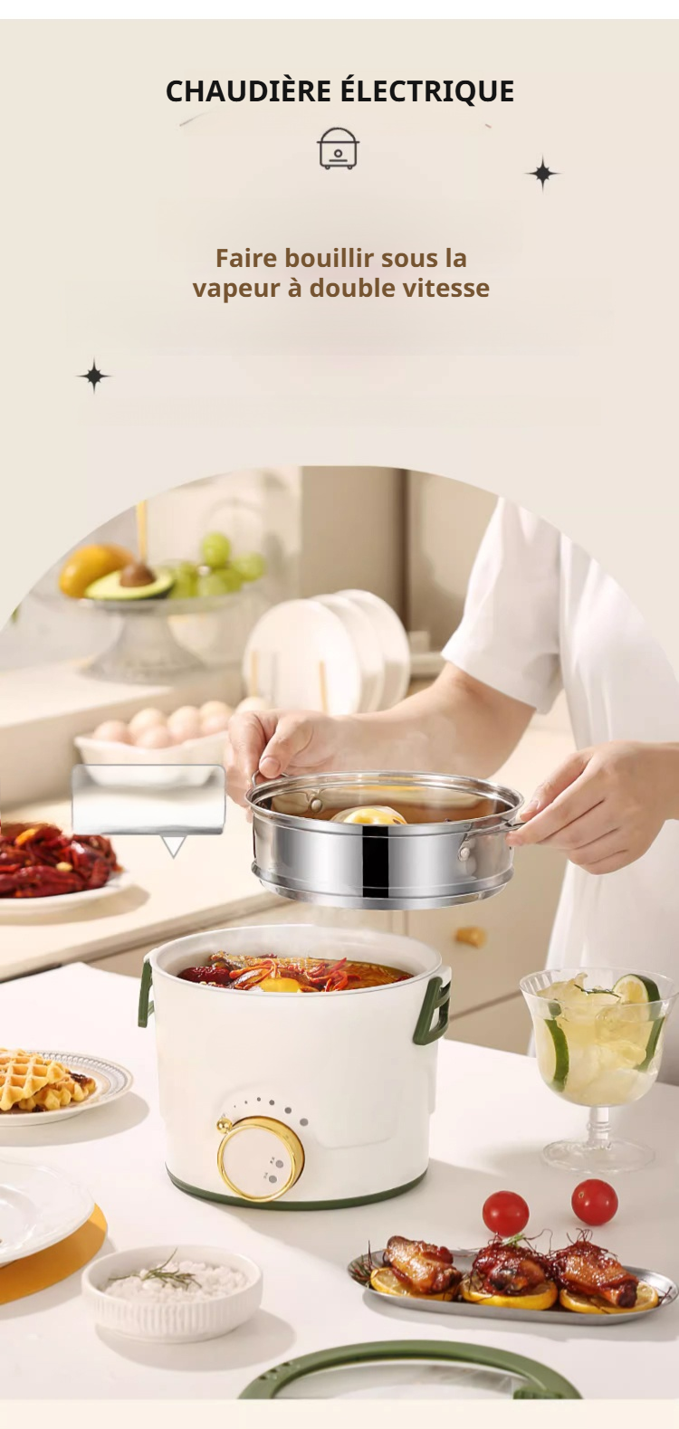 Vue rapprochée de la plaque chauffante de la mini cuisinière