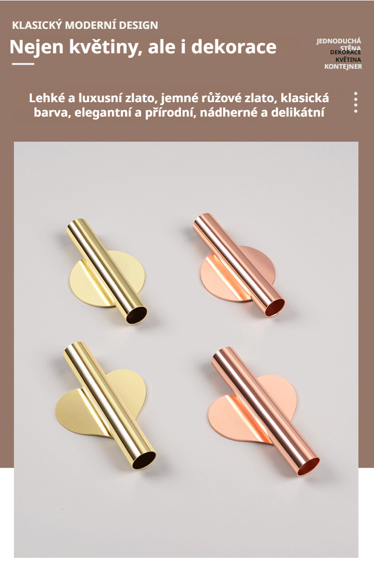 Detail aranžmá květin ve skandinávském stylu na stěně