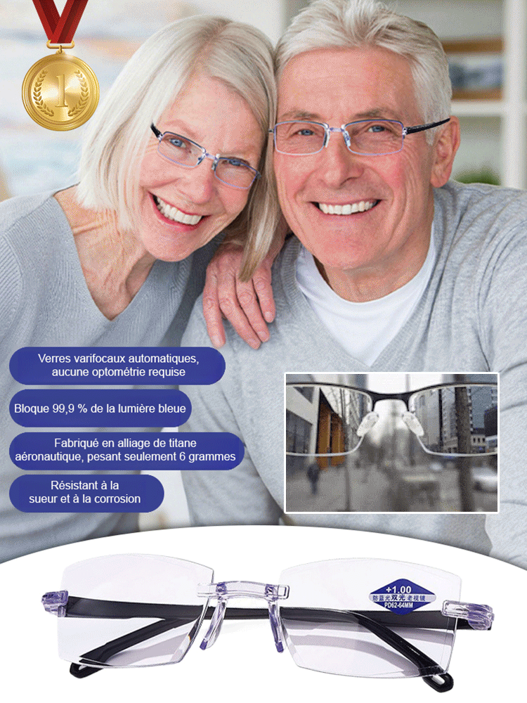 JC lunettes de lecture haute définition.
