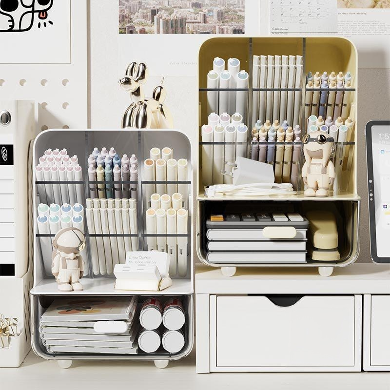 デスク周りをすっきり整理できる文具ボックス