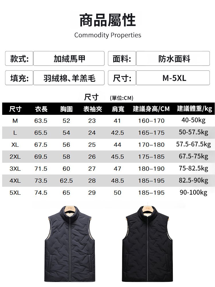 男秋冬季保暖羊羔絨馬甲