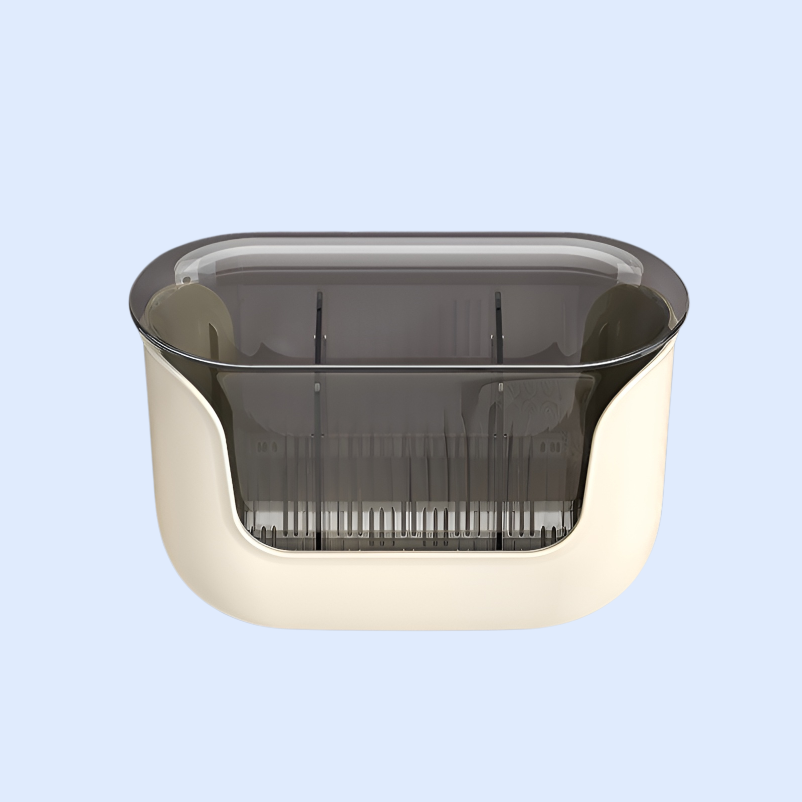 箸筒収納ボックス キッチンカウンター スプーン 食器 水切りラック 仕切り付き 箸置き 食器収納