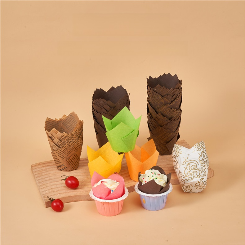 Lebensmittelechter Tulpen Pappbecher für Backküche