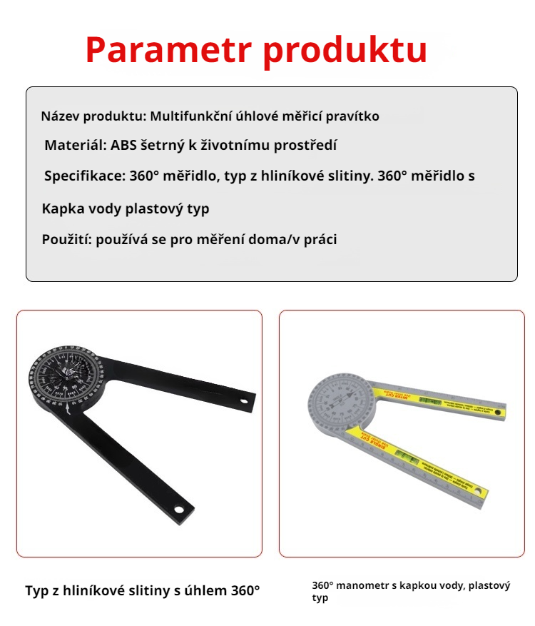Odolné úhlové pravítko vhodné pro profesionály