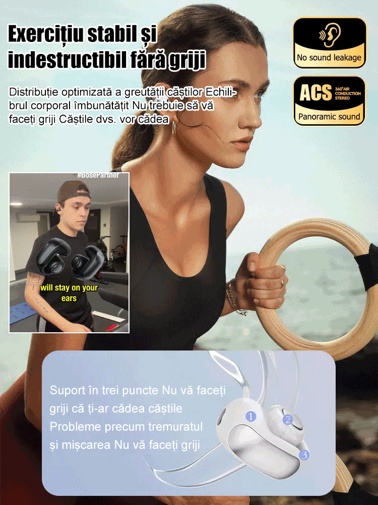 Căști sport Bluetooth deschise de mare succes