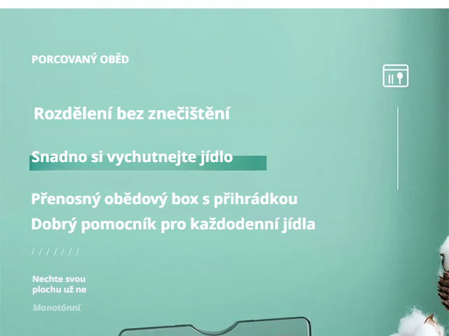 Lunch box s pevnými uzávěry pro bezpečné přenášení