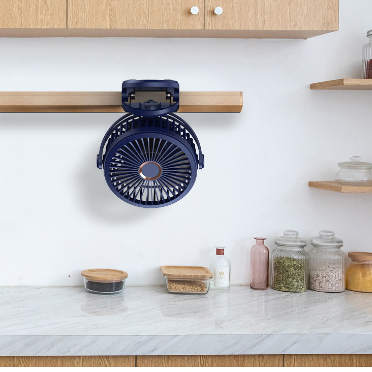 【静音仕様、USB充電】3WAYクリップ式卓上扇風機