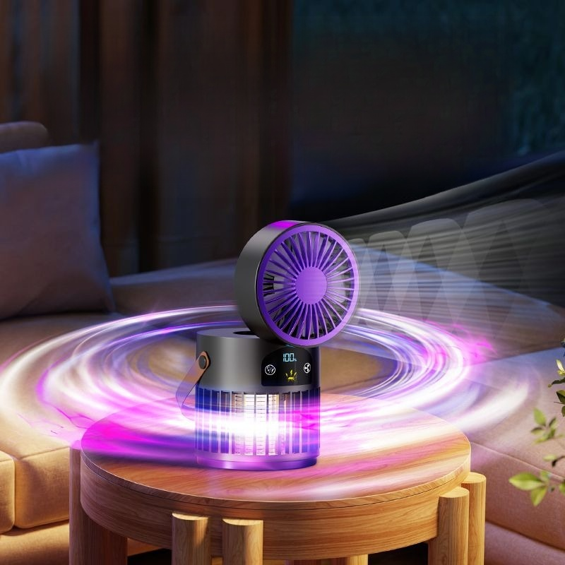 2025新型ファン蚊取り消灯2 in 1