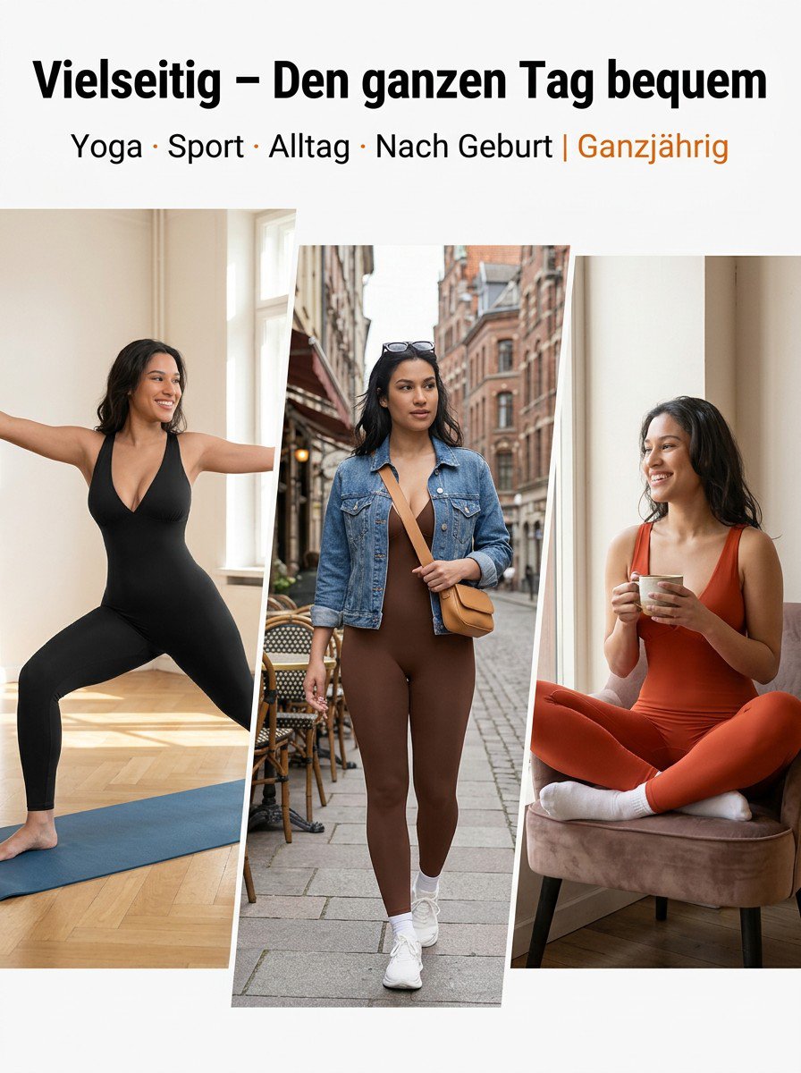 【Hochdehnungsnahtlose】Reibungsfreier Ganzkörper-Yogaanzug