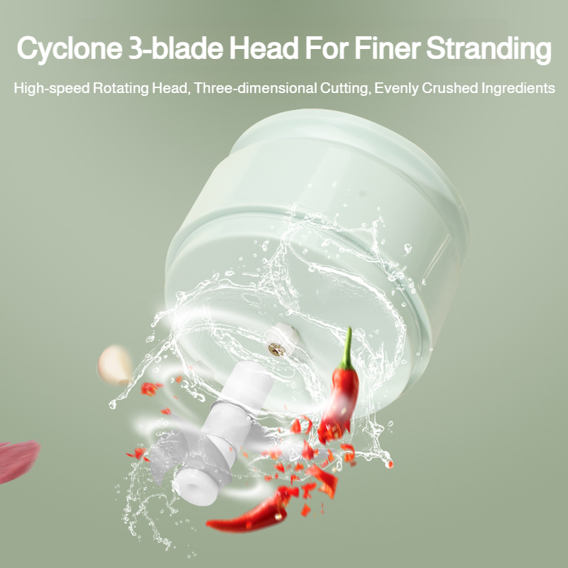 Small Electric Garlic Pounder Cooker Kitchen Coarse Fine Mini Time Effort Saving