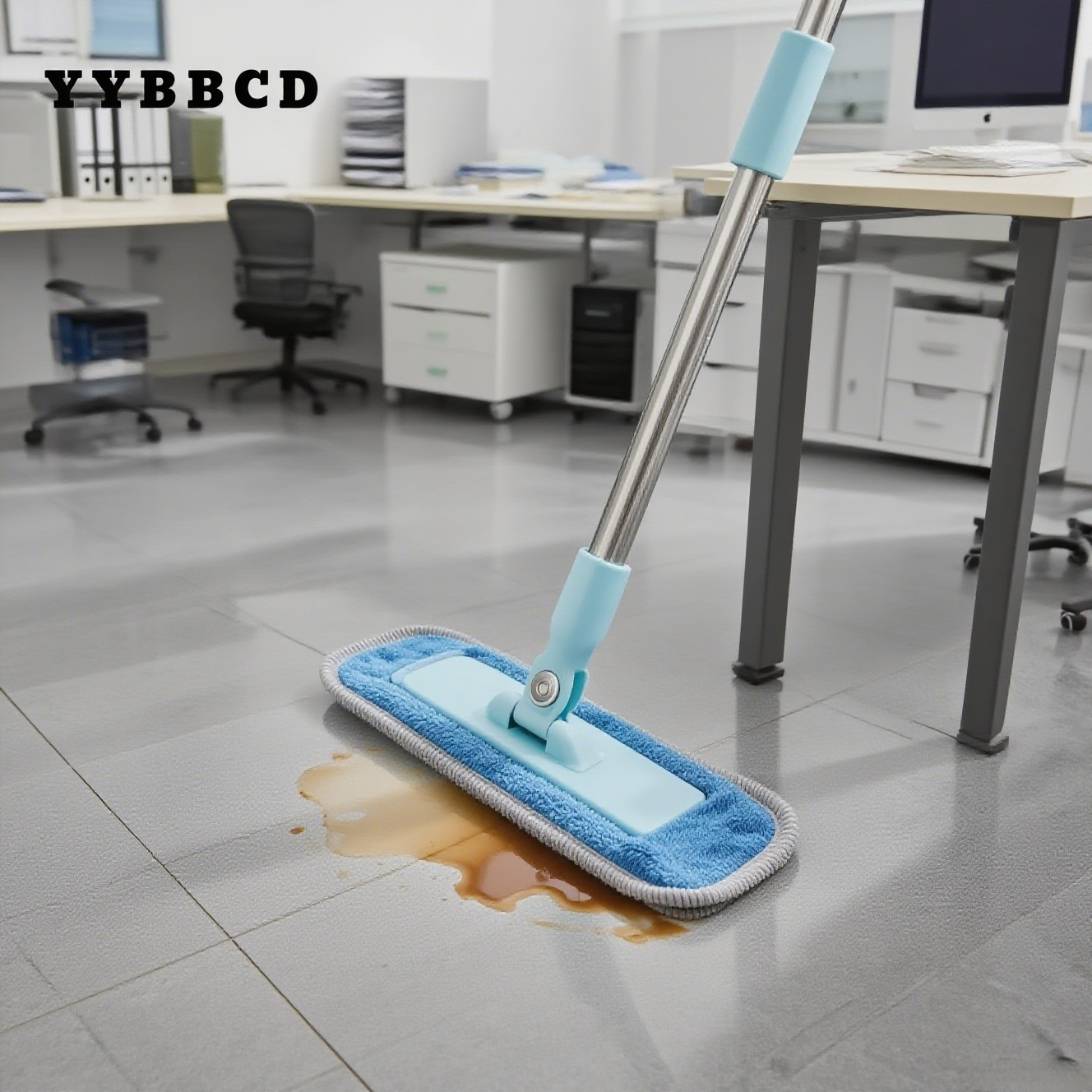 Plochý mop bez použití rukou