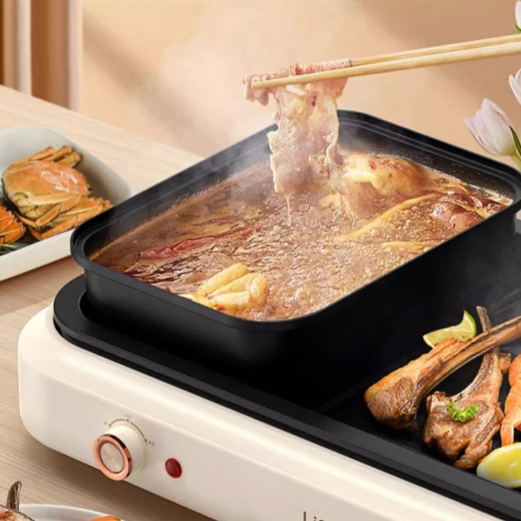 인체 분리형 가정용 전골구이 겸용 그릴