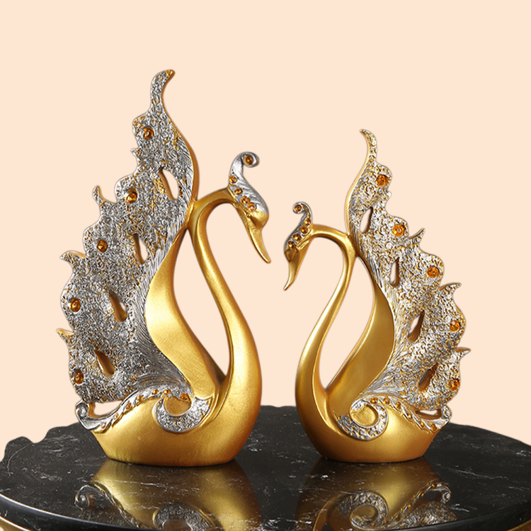 樹脂製の白鳥のホームデコレーション