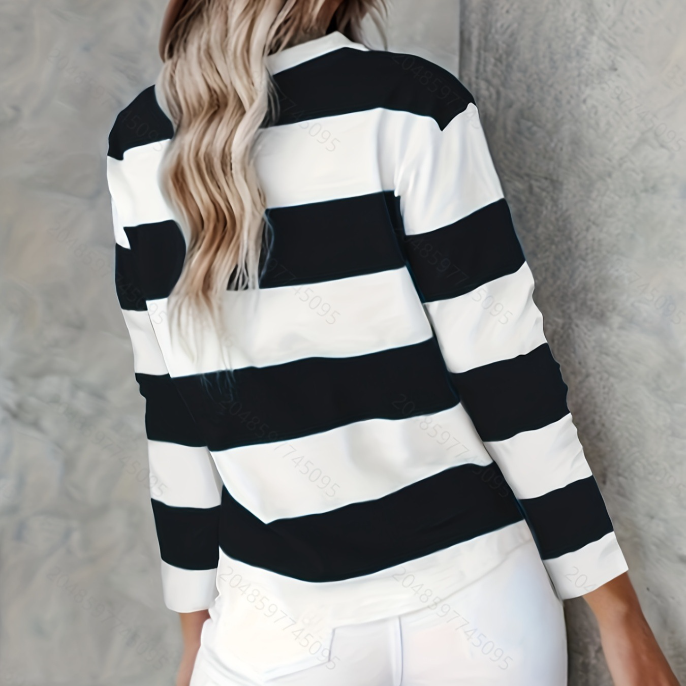 レディース カラーブロック ストライプ トップス オーバーサイズ 秋 長袖 スウェット 2024 ファッショナブルなラウンドネック プルオーバー トップス 春と秋の新しいファッション ストライプ プリ