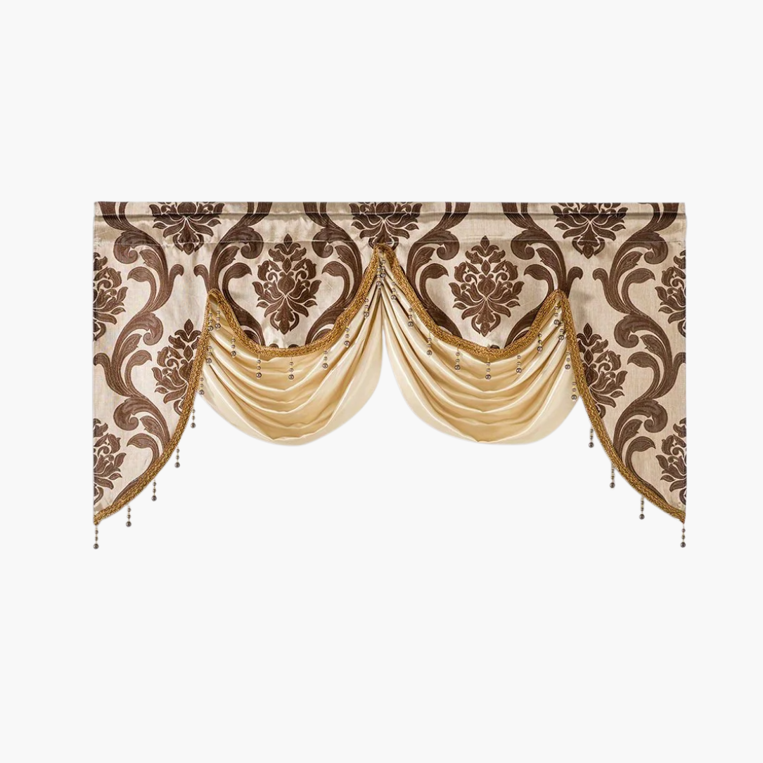 タッセル中空ダブルウェーブカーテン