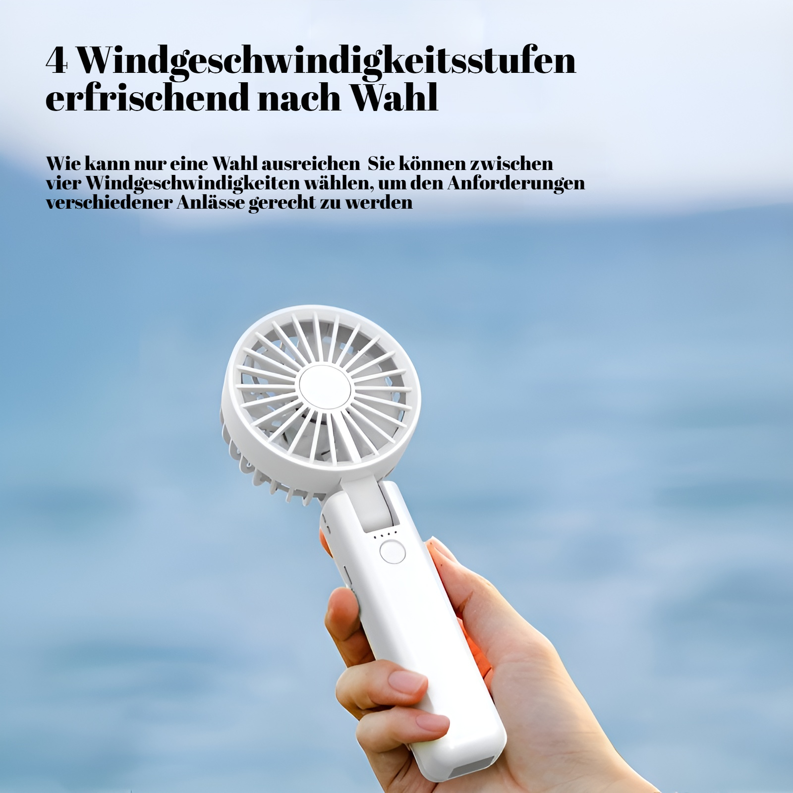 YL09 Doppelblatt-Handventilator zum Aufhängen am Hals, Mini-Ventilator, multifunktionaler USB-Ventil