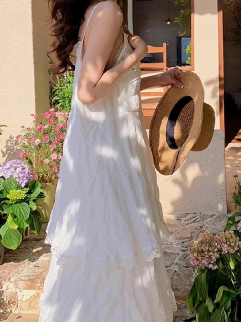 화이트 케이크 스커트