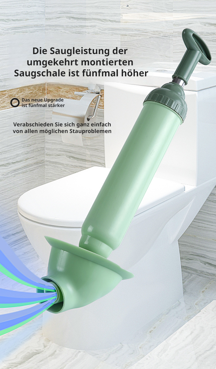 Leistungsstarker Toilettenentstopfer im Einsatz