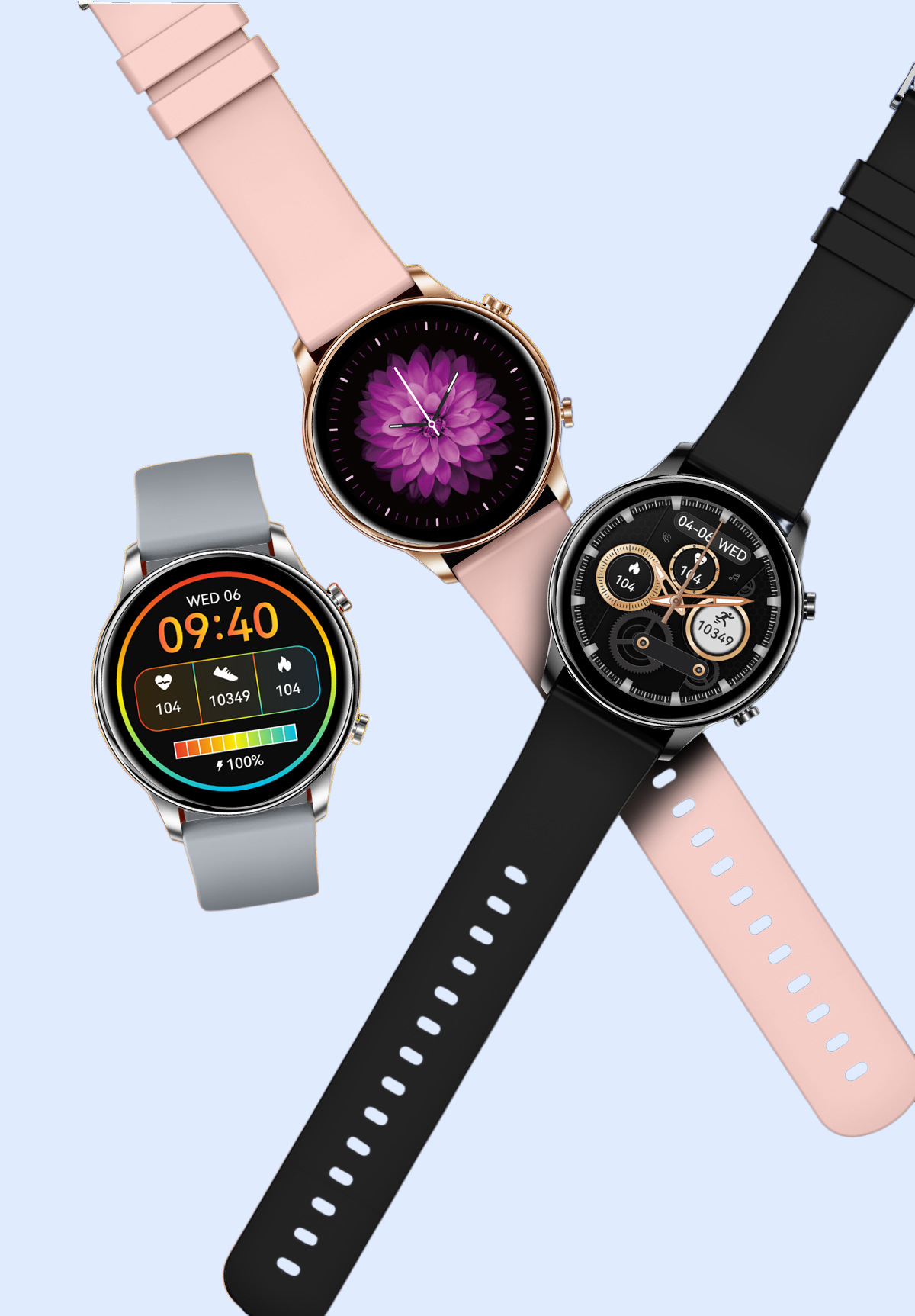 カップル向けスマートウォッチ Bluetooth通話 運動 心拍数モニタリング