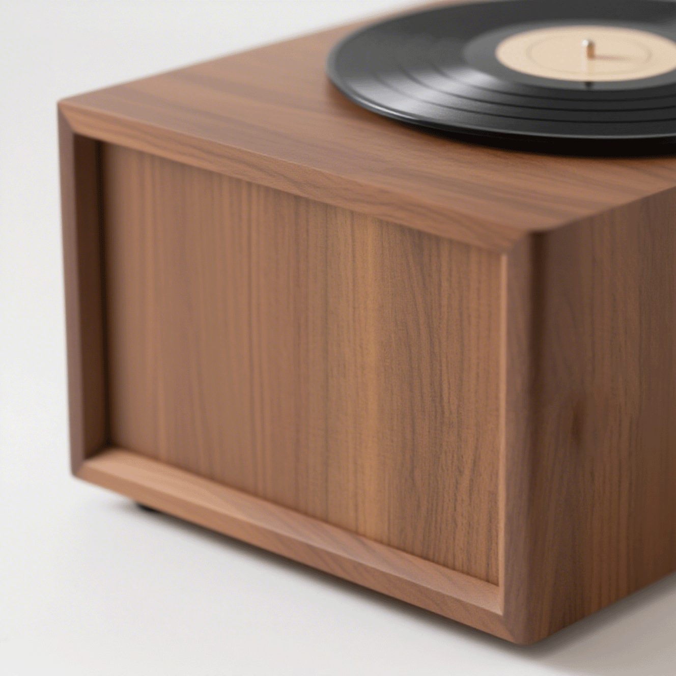Tömörfa retró bakelitlemez-lejátszó