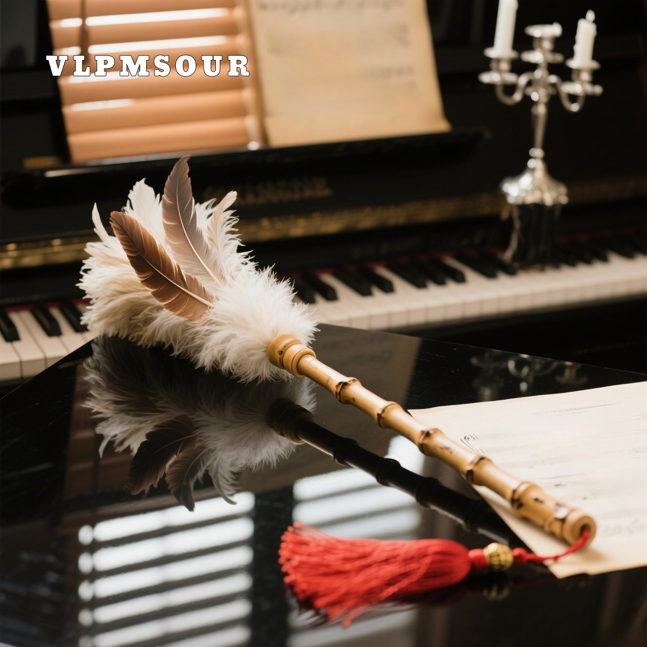 羽根ぼうきの持ち手部分の詳細