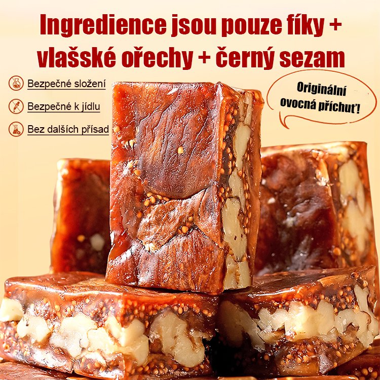 Fíkový koláč s černým sezamem a ženšenem