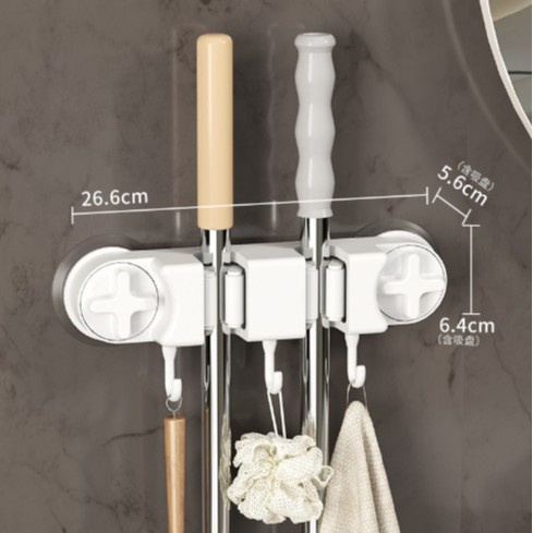 2夾3鉤-象牙白(吸盤款)