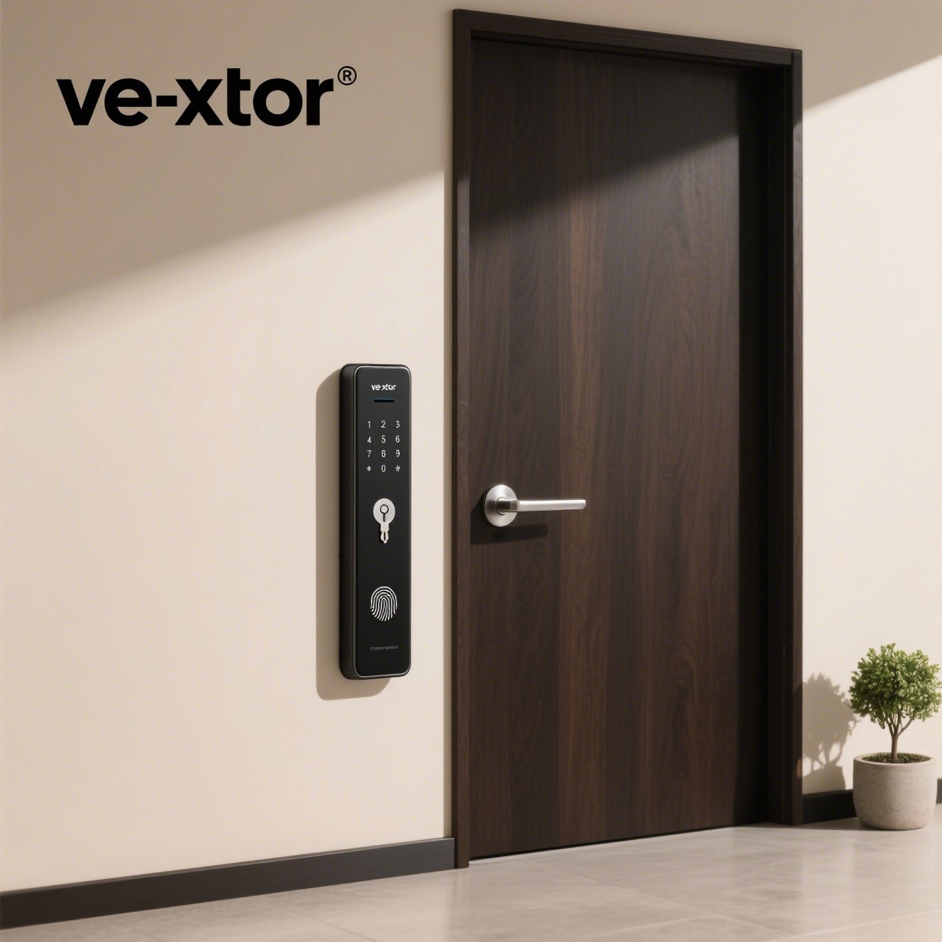 Cerradura de puerta electrónica inteligente controlada por voz