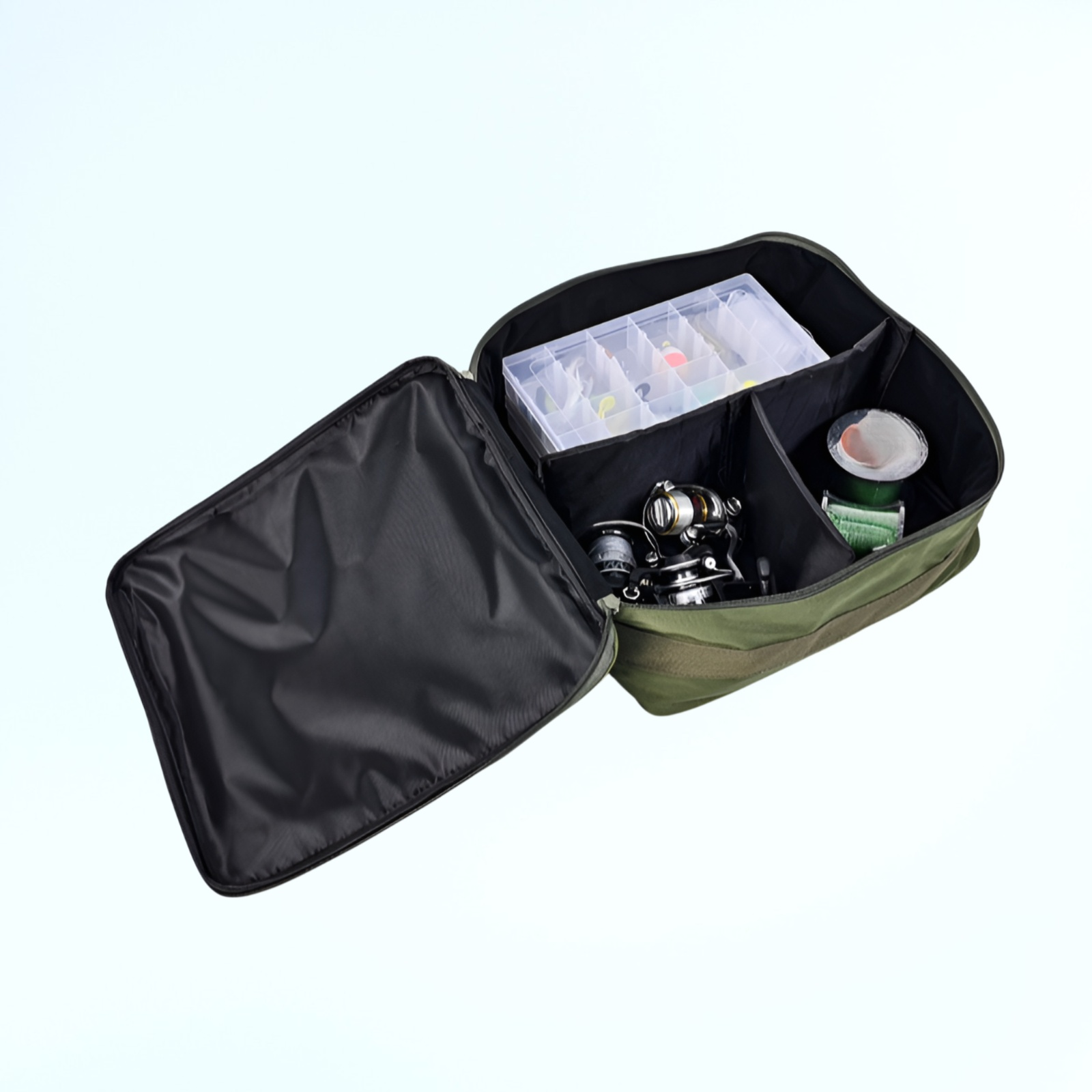ポータブル釣りギアバッグ防水釣りリールアクセサリー釣りバッグ釣りリールスピニングホイール収納ボックスウォータードロップドラムリール釣りツール収納ボックス