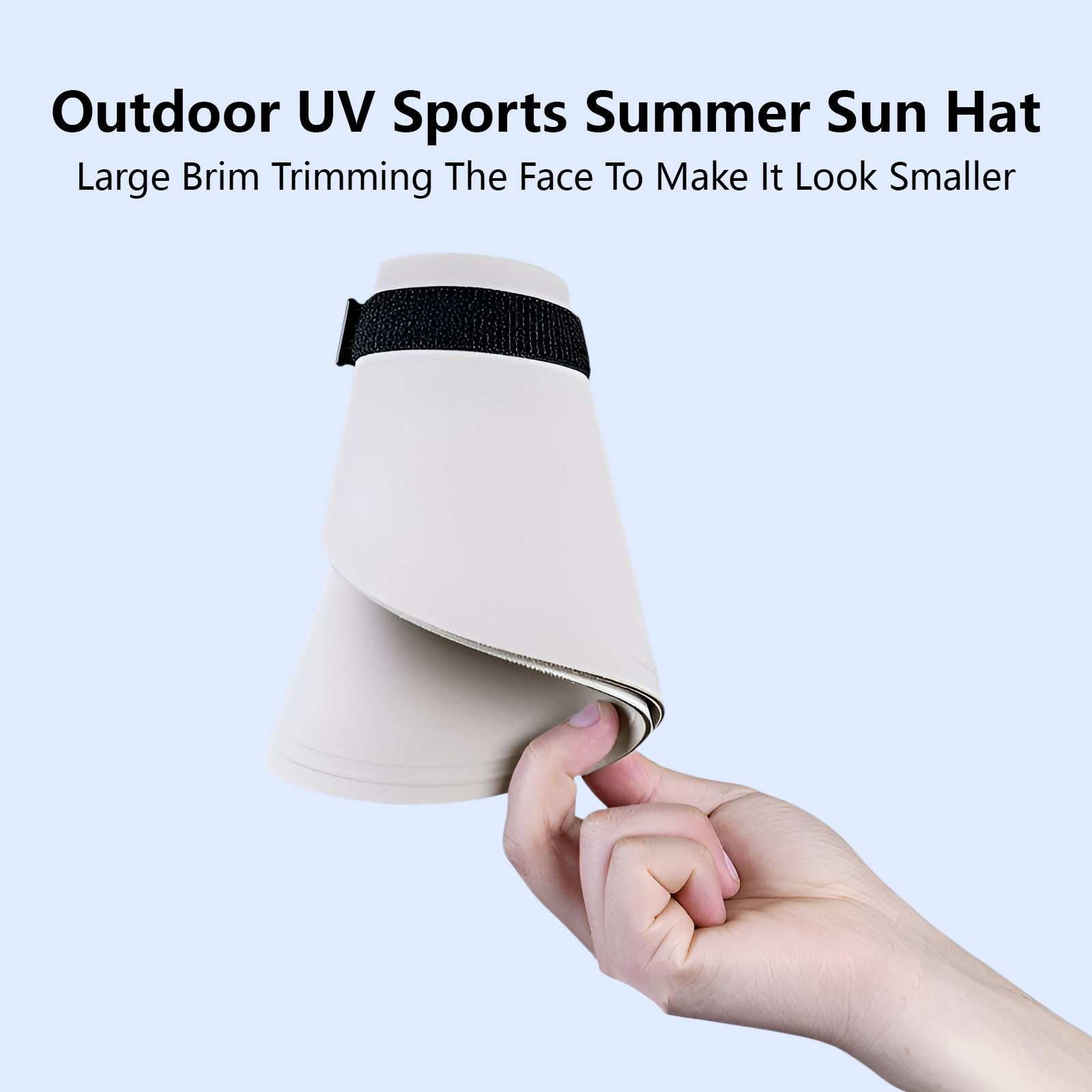Cycling hollow hat with large brim, ultra-light outdoor UV sports summer sun hat, sun protection sun
