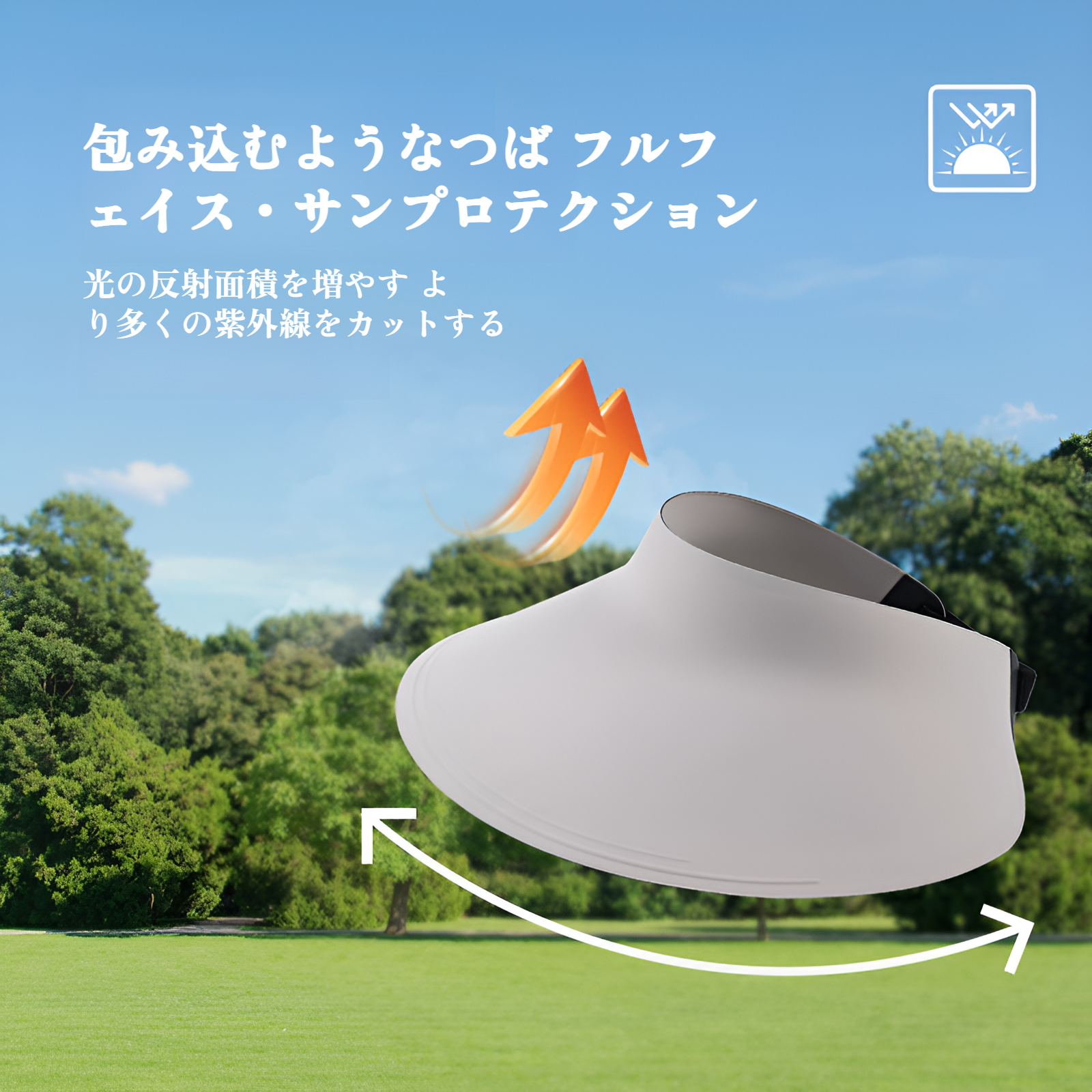 紫外線対策用UVカットサンハット