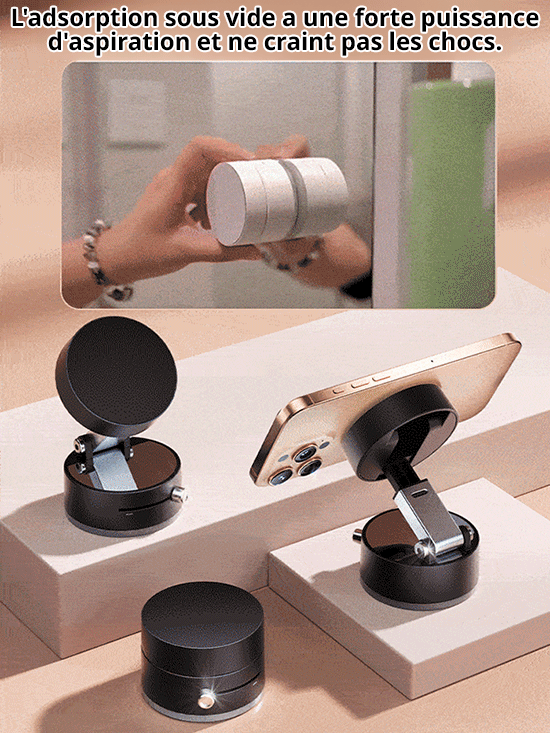 Support de téléphone magnétique pour voiture avec verrouillage coulissant